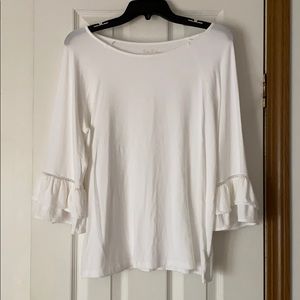 Lily Pulitzer white bell sleeve top